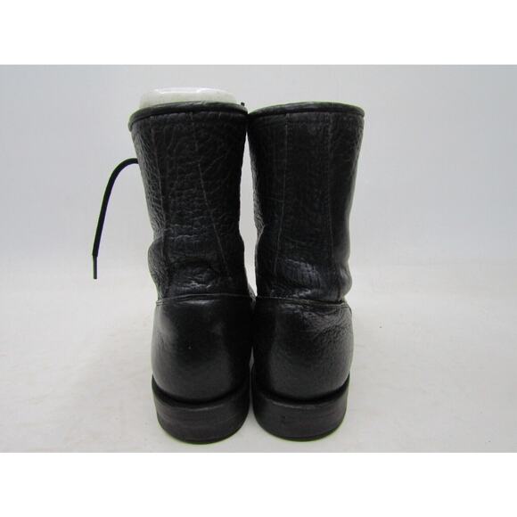 COWTOWN Mens Size 5.5 D Black Leather Laces Cowboy Western Boots